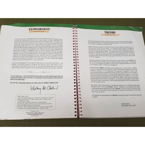 Golf Figurine & The 1992 Viewers Guide To Professional Golf Intergolf Golfax - Picture 9 of 10